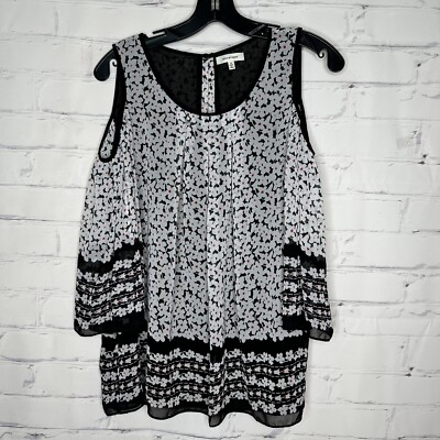 Max Studio Small Cold Shoulder Top