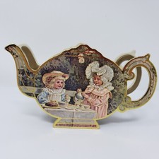 Shackman  Co. Miniature 1983 Gold-plated Plastic Toy Tea Set Vintage