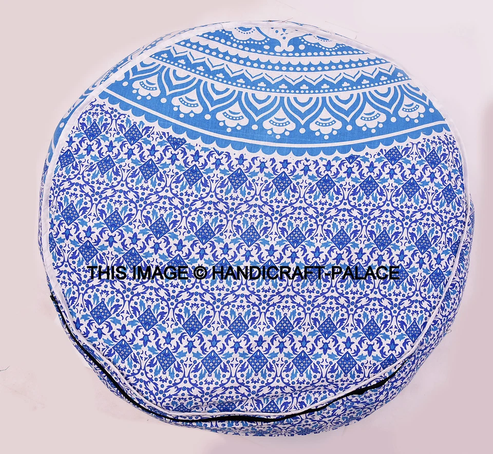 Индийский Мандала Пуф Османский Пуф Пуф Круглый Пуф Табурет для Ног Этнический Декоративный - Изображение 3 из 3