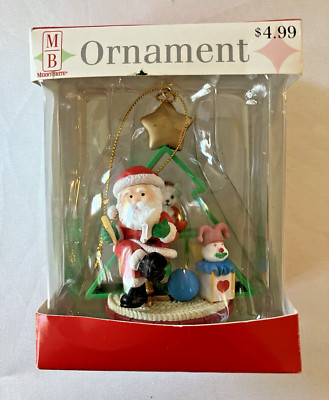 Vintage Merry Brite Santa, Tree and Toys Christmas Ornament Resin CVS 2003