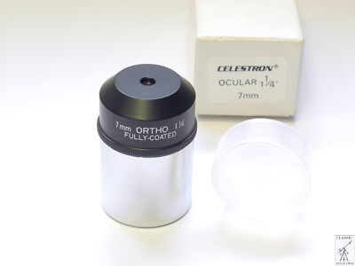 CELESTRON Eyepiece Ocular 7mm ORTHO 1 ¼'' Volcano Top, Made by VIXEN in Japan