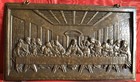 Plate Bas Relief Bronze La Cène 19th Century Sculpture Object Painting Religious