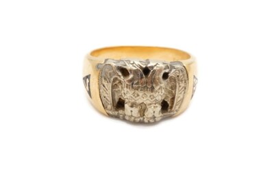 Vintage Scottish Rite Mason Ring 10k Yellow Gold 32 Degree Size 11 | eBay