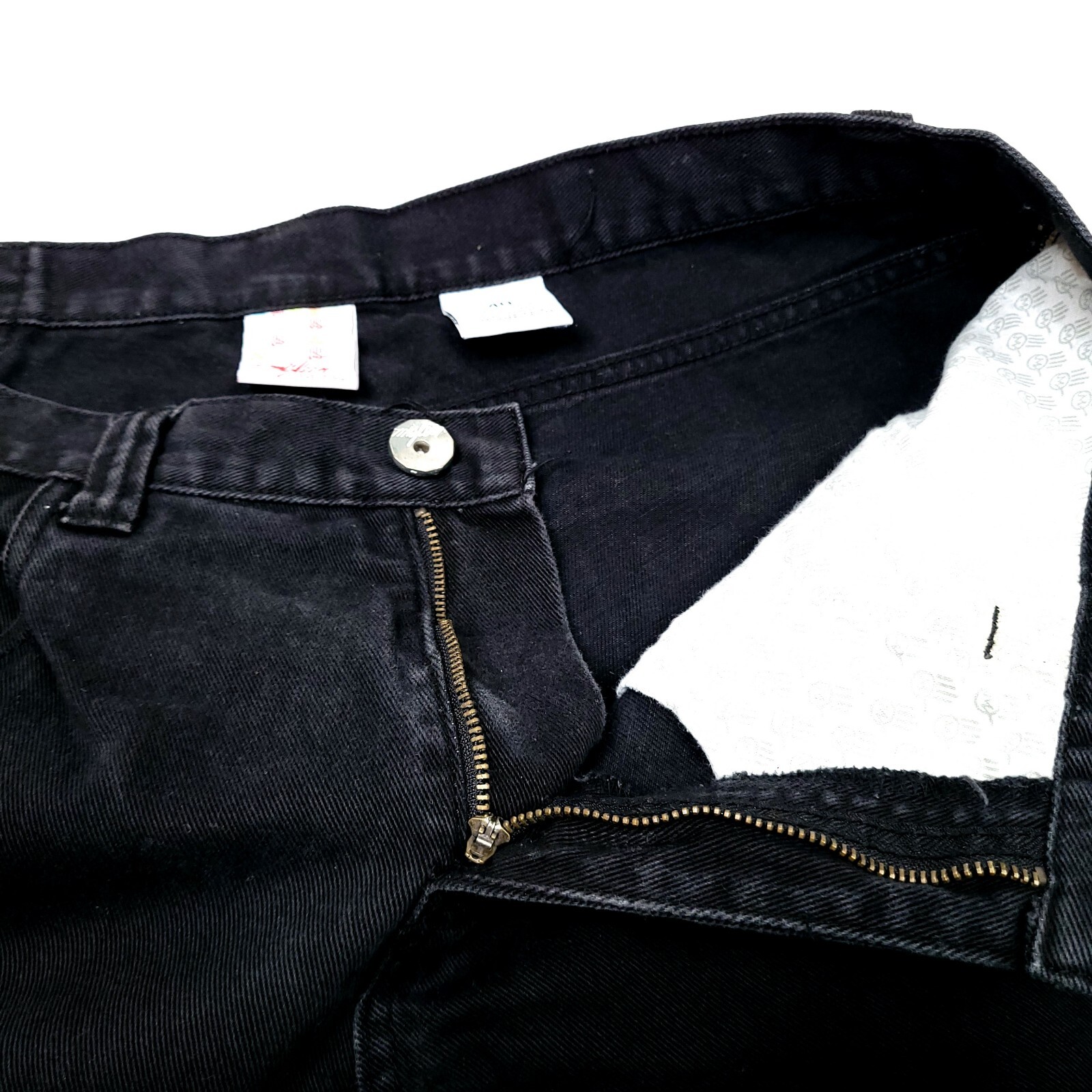 Miskeen Mens Jeans 40 Black Flared Leg Denim Pants 40… Gem