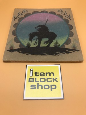 Vintage Navajo 1990 Sand Painting Art Native American End Of The Trail C Smith Ebay