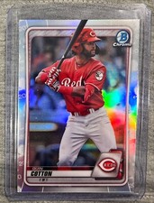 2020 Bowman Draft Chrome Refractor BD104 Quin Cotton Reds