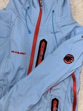 Mammot Eiger Extreme Windstopper Womens Small Blue Red Fleece