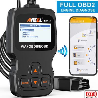 Check/Close Engine Light Code Reader Bluetooth Scanner OBD2 Car Diagnostic Tool