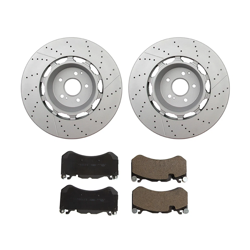 Front & Rear Brake Disc Rotors & Pads Fit 14-20 Mercedes Benz S63 & S65 AMG NEW - Изображение 4 из 4