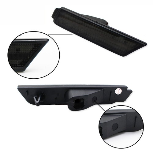 4X Smoked Lens Front &Rear Side Marker Lights Housing For 2010-2015 Chevy Camaro - Picture 2 of 11