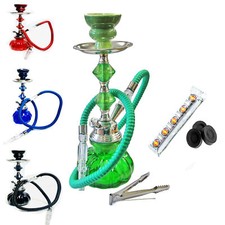 1 Pipe Shish-a Hookah 11" with charcoal and Tong Clipper Gift Box- Divine UK