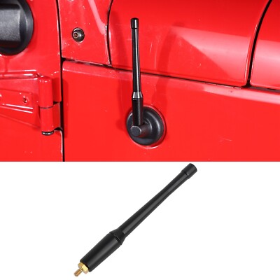 Metal Shorty 6'' Antenna for Jeep Wrangler JK JKU JL JLU Rubicon Sahara 2007-2024
