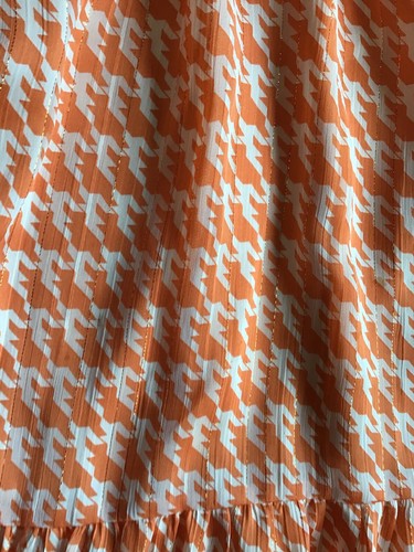 J S Millenium Orange & White Long Summer Dress Size Medium - Picture 4 of 7