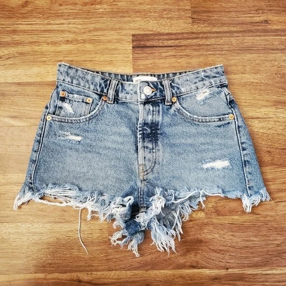 Zara high shop rise shorts