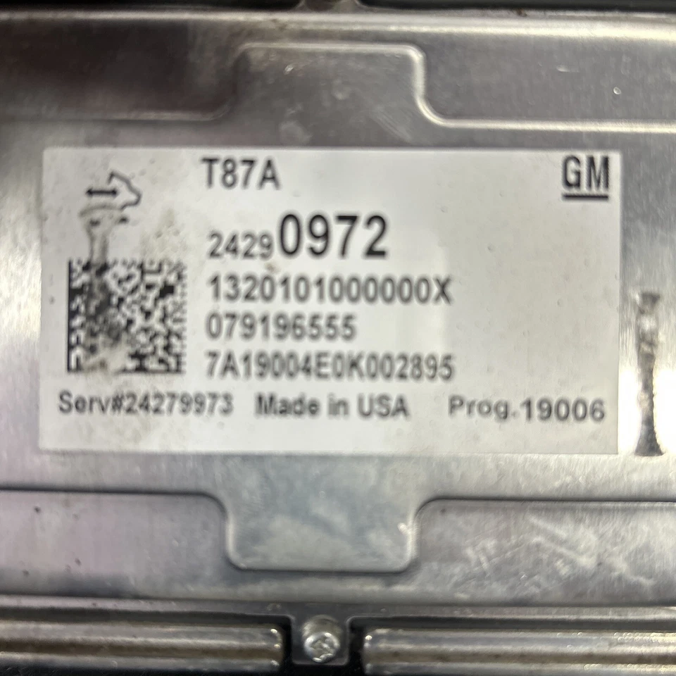 Módulo de controle de identificação de transmissão BUICK ENCLAVE GMC 2017-2019 24290972 FABRICANTE DE EQUIPAMENTO ORIGINAL - Imagem 2 de 4