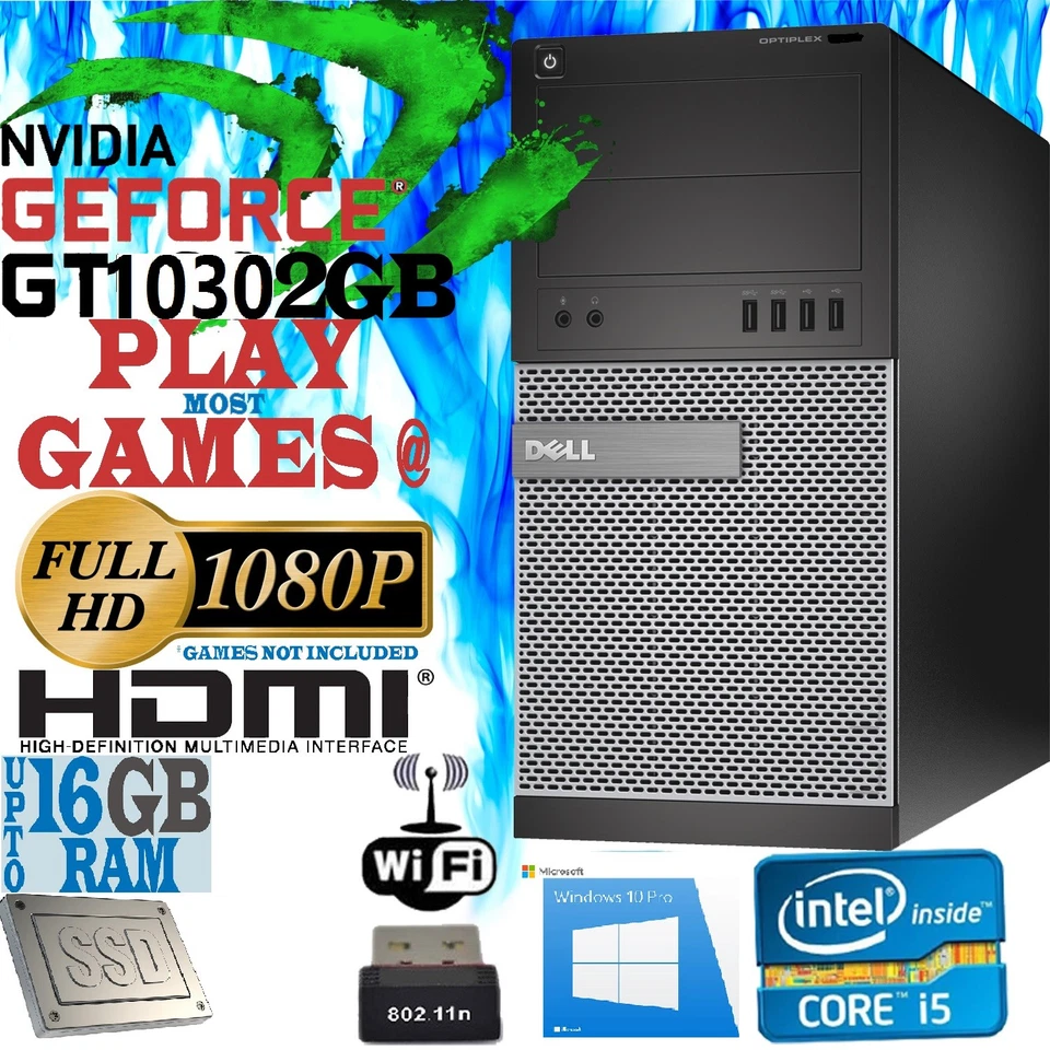 FAST CHEAP Gaming PC Computer DELL PC - Quad Core i5 16GB RAM Upto 1TB HDD - Image 2 of 4