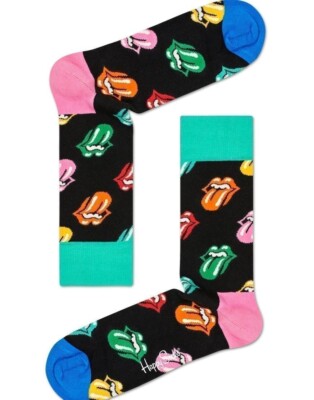 Happy Socks Rolling Stones Ltd Edition 1 Paar 36-40 UK 4-6 NEU Paint it Bright