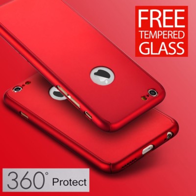 Hybrid 360° Apple IPHONE 8/8 Plus Stoßfest Slim Hülle + Hartglas