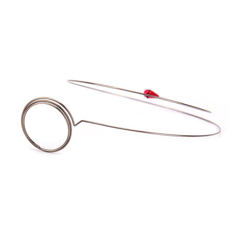 Silver Round Wire Loupe Eyeglass Holder Band Head Watch Watchmaker