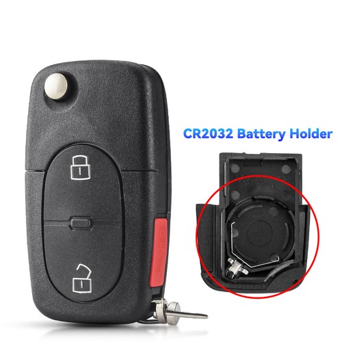 BLADE CUT by PHOTO Car Key Case For Audi TT A2 A3 A4 A6 A8 Replacement 2+1Button - Imagen 11 de 12