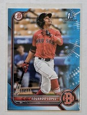 2022 Bowman Eduardo Lopez 1st Bowman Sky Blue /499 #BP-134 Boston Red Sox
