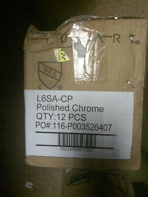 NEW Luxart L6SA-CP Universal 6'' Shower Arm and Flange Polished Chrome