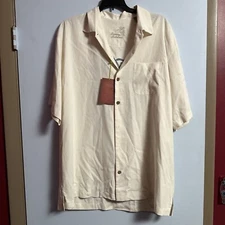 Tommy Bahama Mens Hawaiian Port Authority Wine Camp Shirt 100% Silk NWT Size Lg
