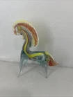 Vintage Murano Italy Hand Blown Glass Horse Figurine Sculpture Art Deco