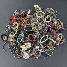 10LB Vtg Modern Beaded Charm Stretch Multicolor Bracelet Fashion Jewelry Lot Br1