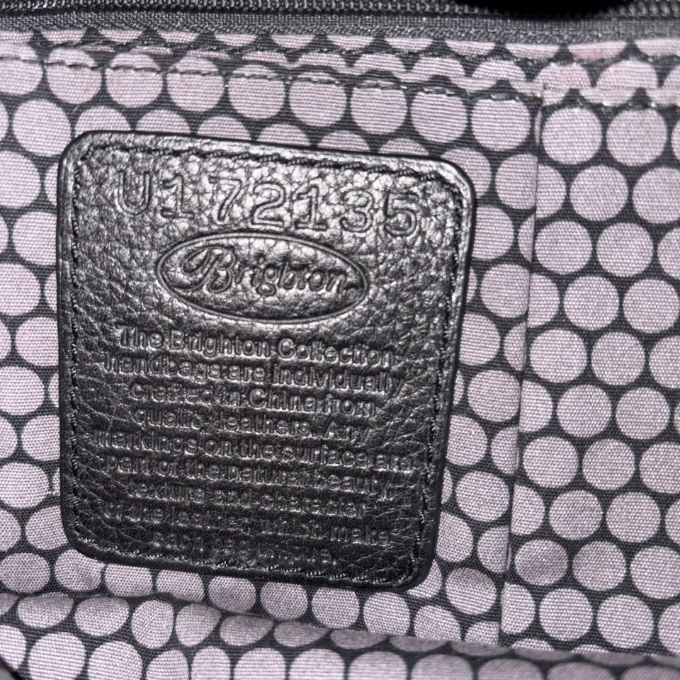 BRIGHTON MASTERPIECE COLL. BLACK CATCH THE MOON CROSSBODY BUCKET HANDBAG MP $575 - Image 4 of 4