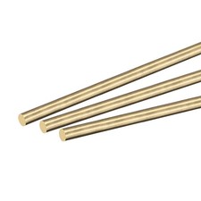 5mm Diameter 150mm Length Brass Solid Round Rod for DIY Craft 4pcs