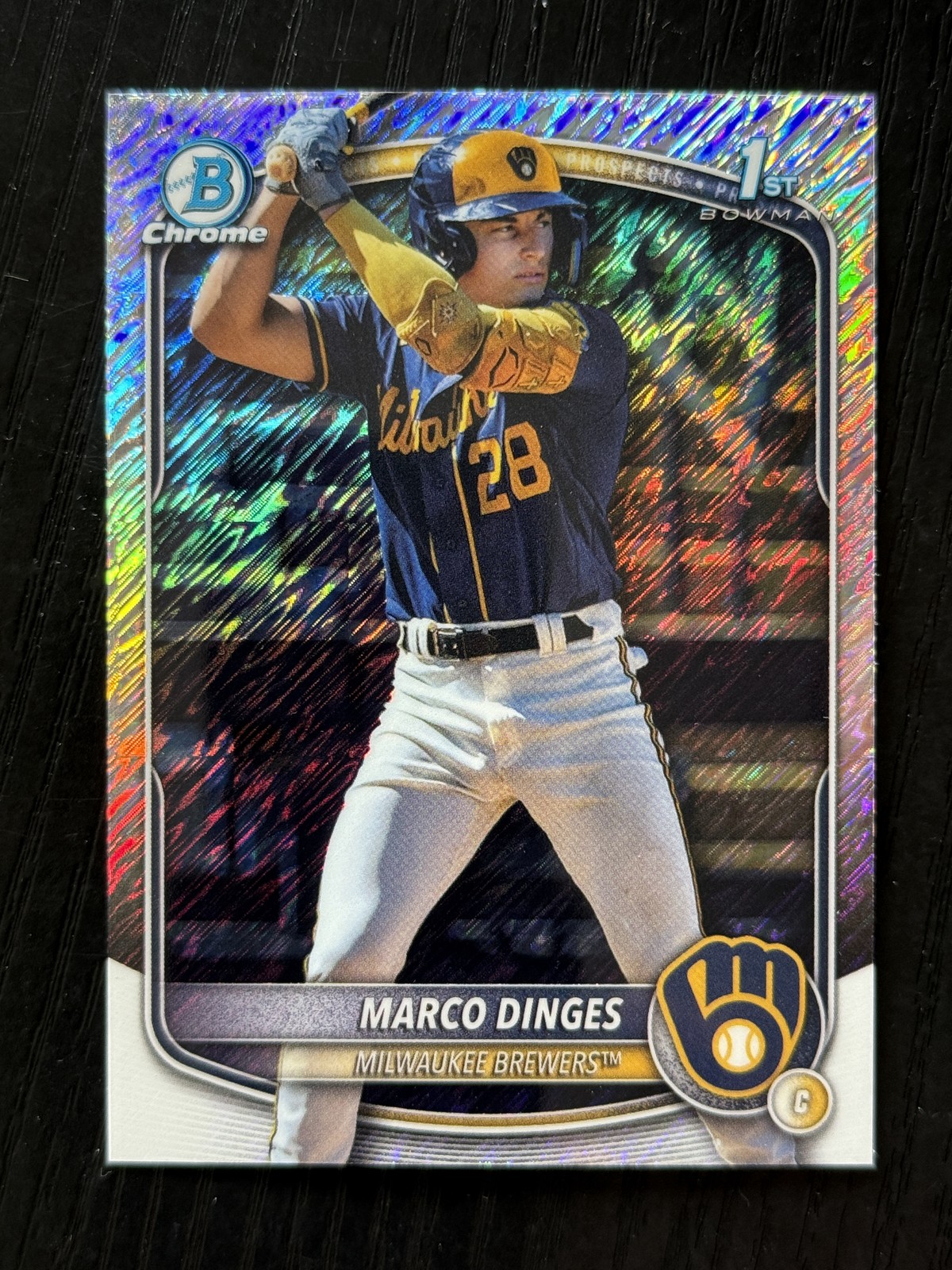 2025 Bowman Chrome #BCP-183 Marco Dinges Prospects Shimmer