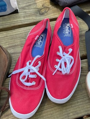 Keds Shoes Womens 8 M Champion Originals Sneaker Lace Up WF31300 Red Canvas