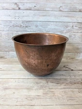 Vintage Solid Copper Mixing Bowl Liner Insert for Stand Mixer
