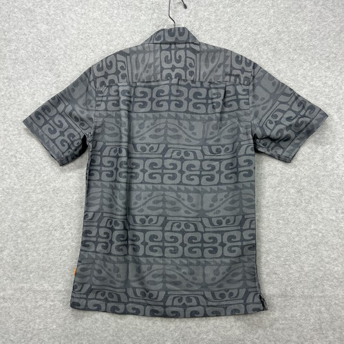 Quicksilver Waterman Shirt Mens Small Gray Hawaiian Tropical Aztec Tribal NEW - Picture 6 of 8