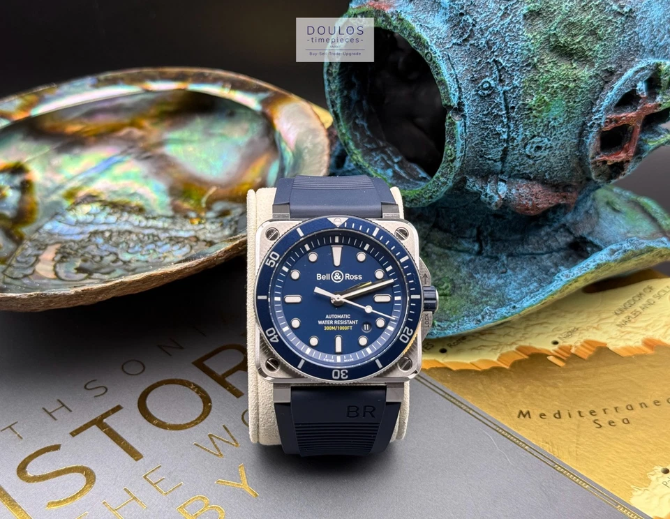 Bell & Ross Diver 42 mm esfera azul acero inoxidable BR0392-D-BU-ST/SRB Foto 2 de 4