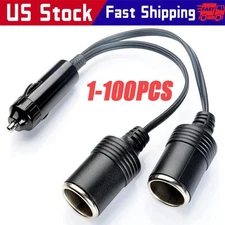 Dual Car Cigarette Lighter Splitter Charger Power Socket Adapter 12v Outlet LOT