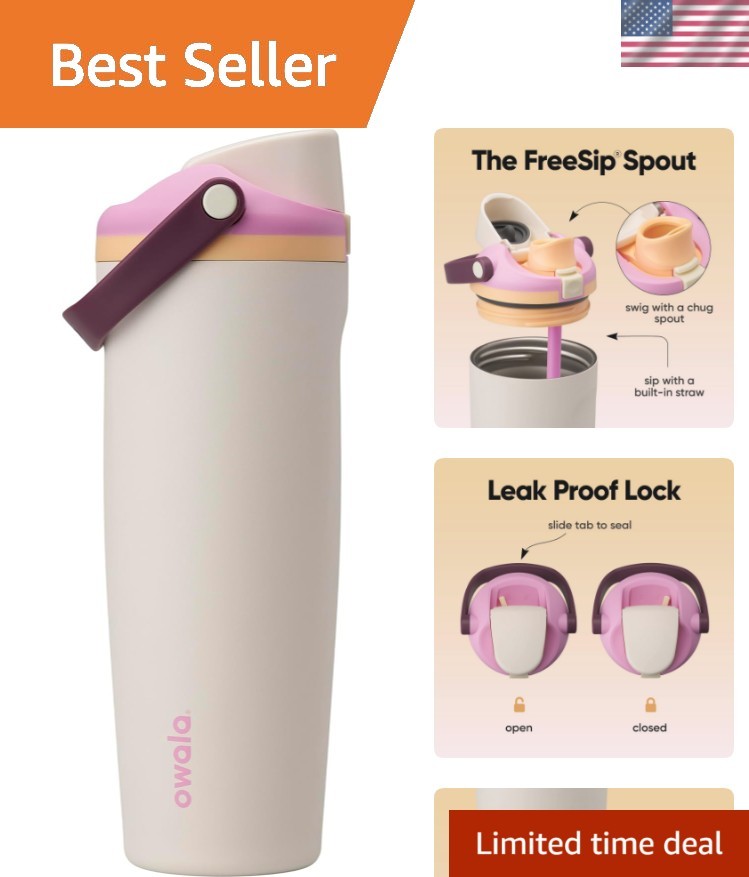 With 2-way Spout & Built-in Straw