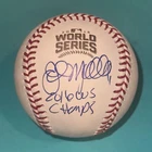 JOHN MALLEE (Cubs) Signed Official 2016 WORLD SERIES Baseball Beckett w/ INSC