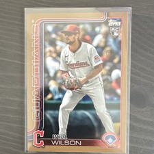 Topps 2025 Update #US255 Will Wilson Rookie Gold Serial Numbered /2025 Guardians