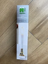 NEW H for Happy Electric Incandescent Candle Lamp with Sensor in Brass