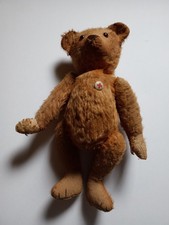 antique mohair hump back Steiff Teddy Bear with Red Cross pin badge