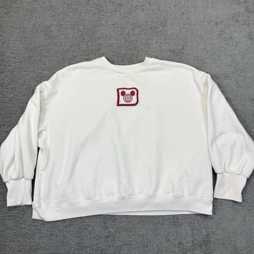 Walt Disney World Original Sweatshirt Womens 2XL White Red Mickey Ears Castle - Picture 3 of 10