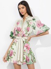 Alice + Olivia Cora Rose Whisper Cotton Dress Small NWT $495