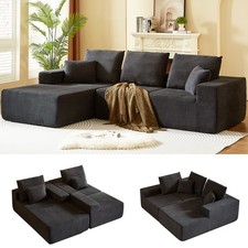 Modular Sectional Sofa with Chaise, Modern L Shaped Cloud Couch with Deep Seat,