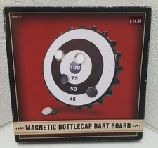 NIB Magnetic Bullseye Bottlecap Dart Board Games Samsonico