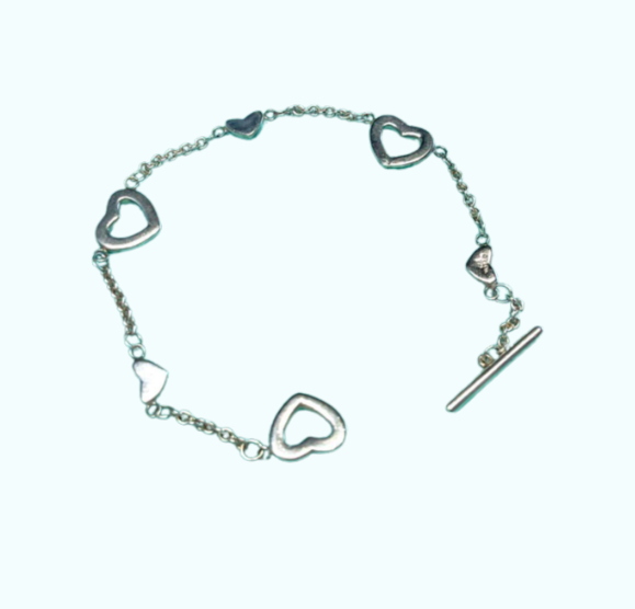 TIFFANY&Co. Bracelet SV925 Heart Link Open Heart
