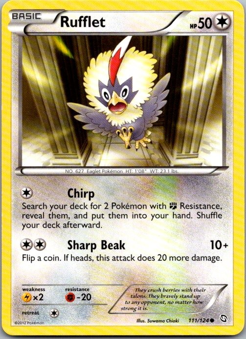 Rufflet 111/124 Common Dragons Exalted Pokemon Lightly Played