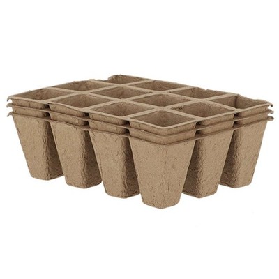 Esschert Design Garten Basics Anzuchttöpfe S 4,1 cm quadratisch - 36er Pack