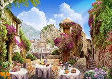 7x5ft Europe Ancient Old City Italy Photography Backdrop Tuscany Floral